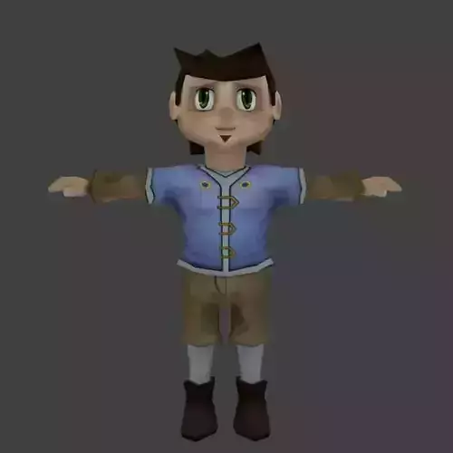 Low poly Medieval Boy