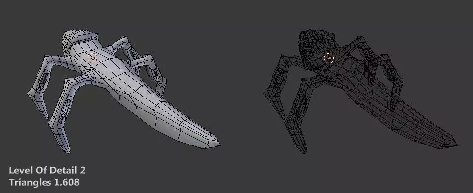 Low poly Insect Alien Low-poly 3D model_15