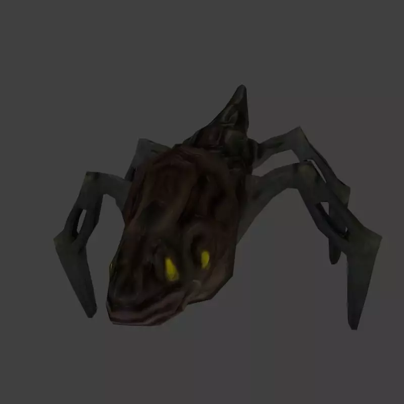 Low poly Insect Alien Low-poly 3D model_9