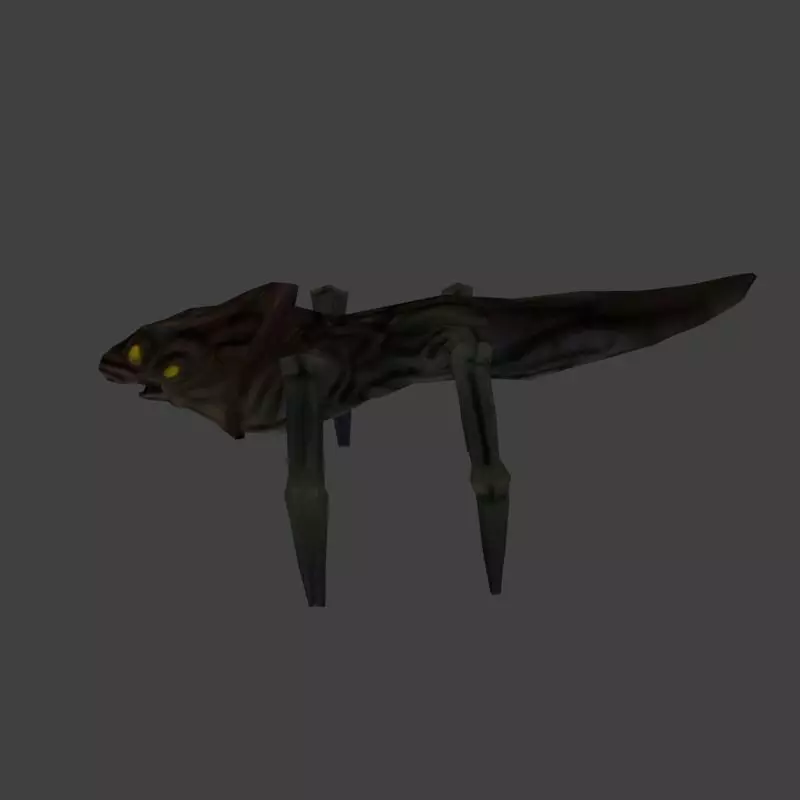 Low poly Insect Alien Low-poly 3D model_10