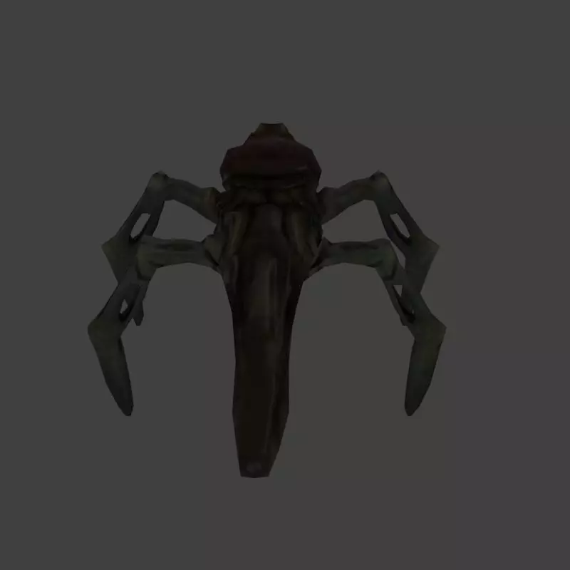 Low poly Insect Alien Low-poly 3D model_13