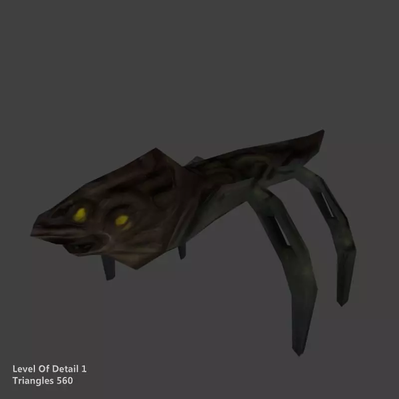 Low poly Insect Alien Low-poly 3D model_0