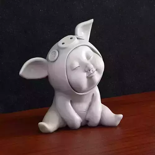 child kid baby pig costume 3d print model 3D print model