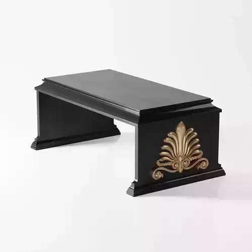 Classic coffee table with hand carved anthemion