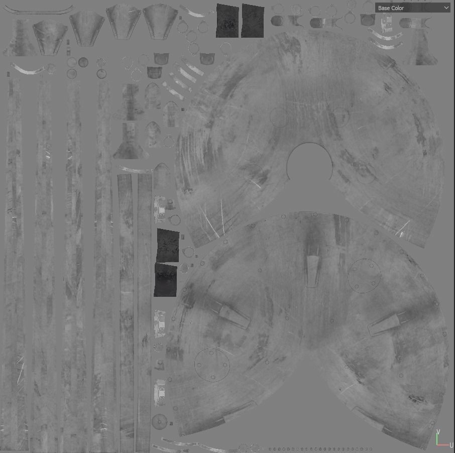 Sputnik 1 PBR low poly spaceship with two metal poles Low-poly 3D model_16