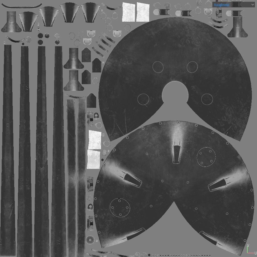 Sputnik 1 PBR low poly spaceship with two metal poles Low-poly 3D model_12