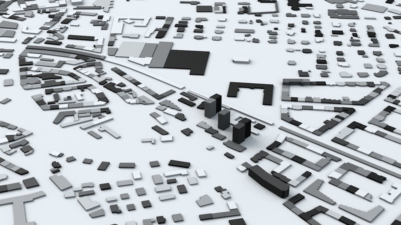 Innsbruck Streets and Buildings 3D model_4