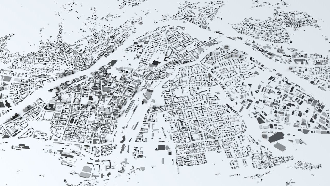 Innsbruck Streets and Buildings 3D model_1