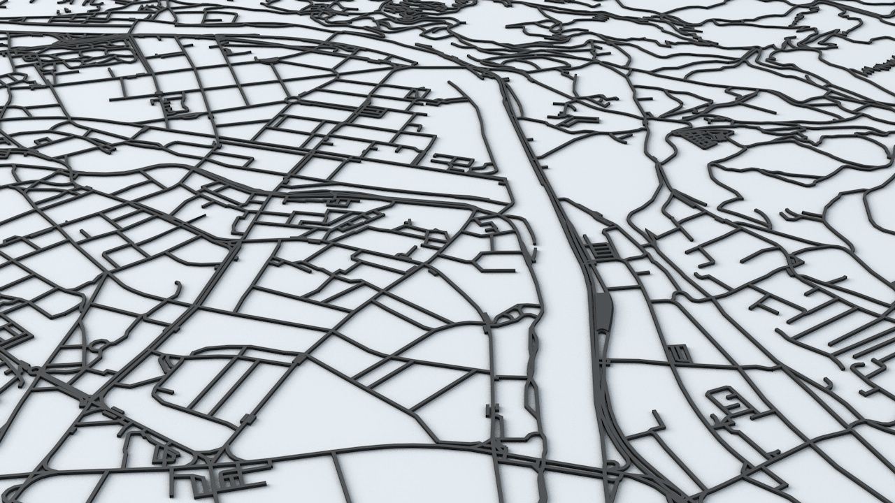 Innsbruck Road Network and Streets 3D model_2
