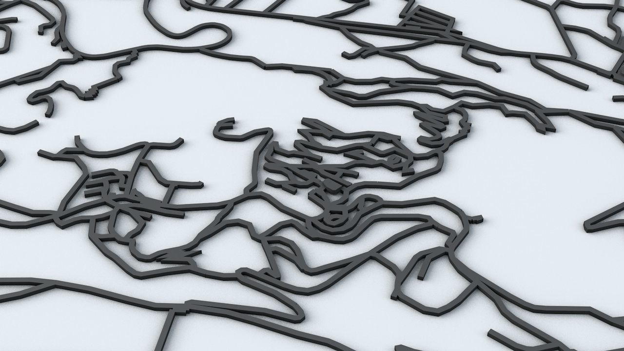 Innsbruck Road Network and Streets 3D model_5