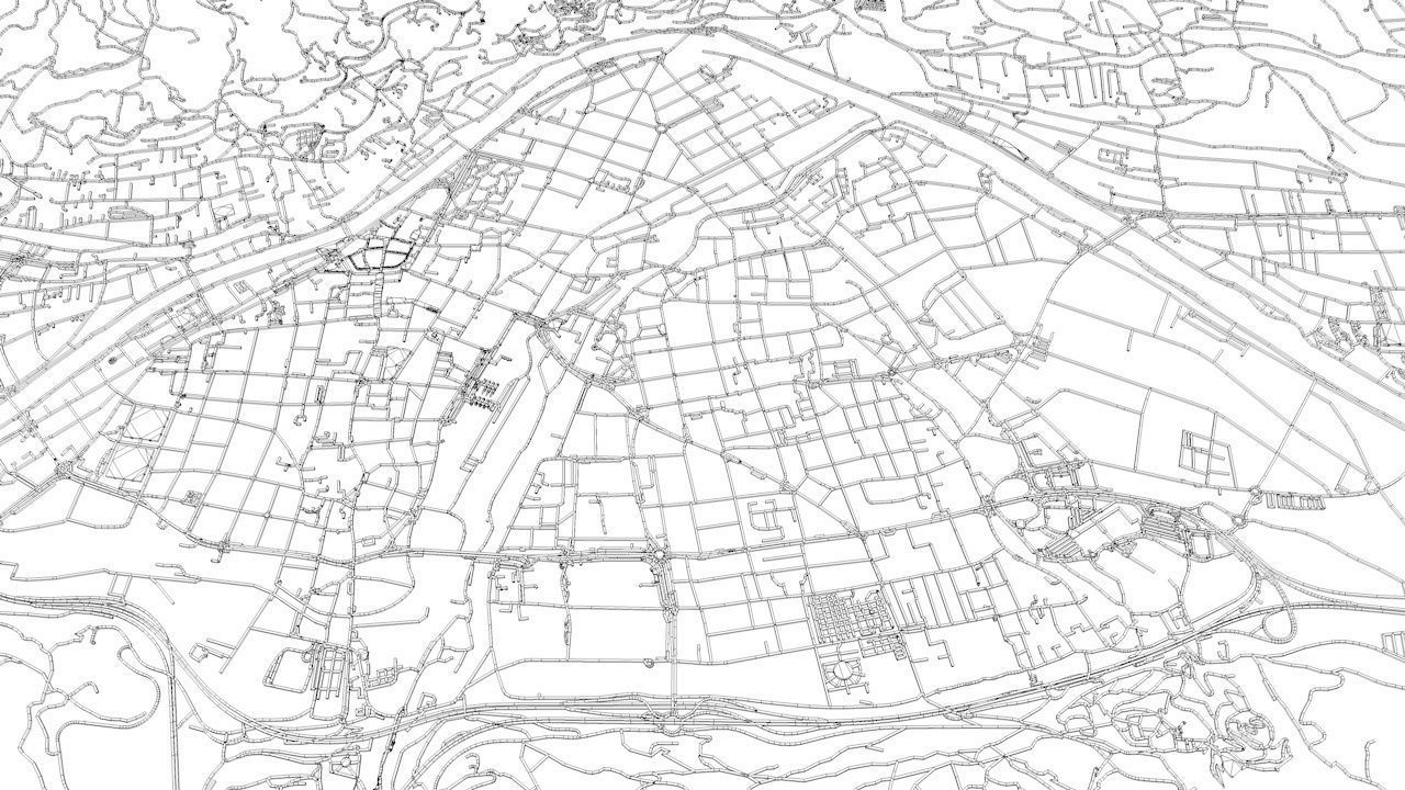 Innsbruck Road Network and Streets 3D model_11