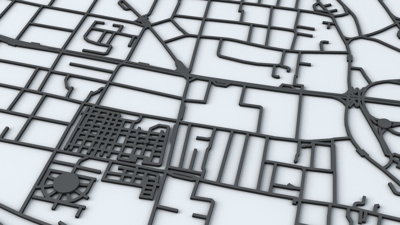 Innsbruck Road Network and Streets 3D model_3