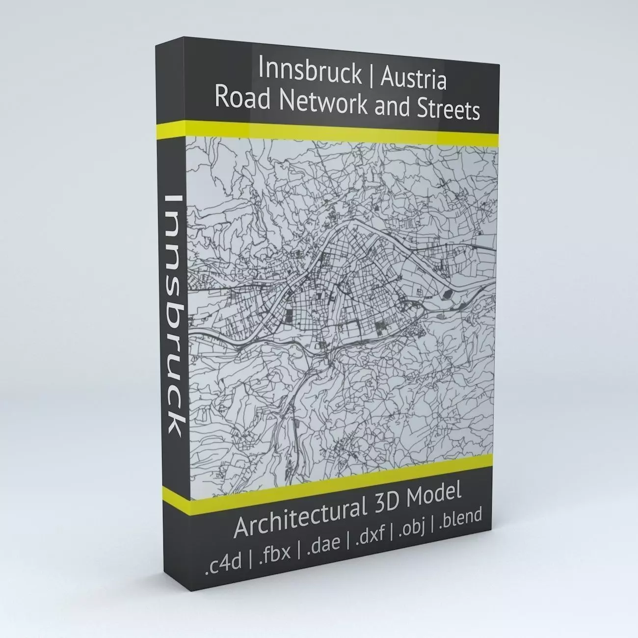 Innsbruck Road Network and Streets 3D model_0