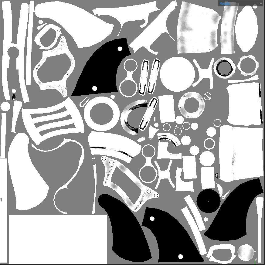 Gun steampunk PBR low poly Low-poly 3D model_11