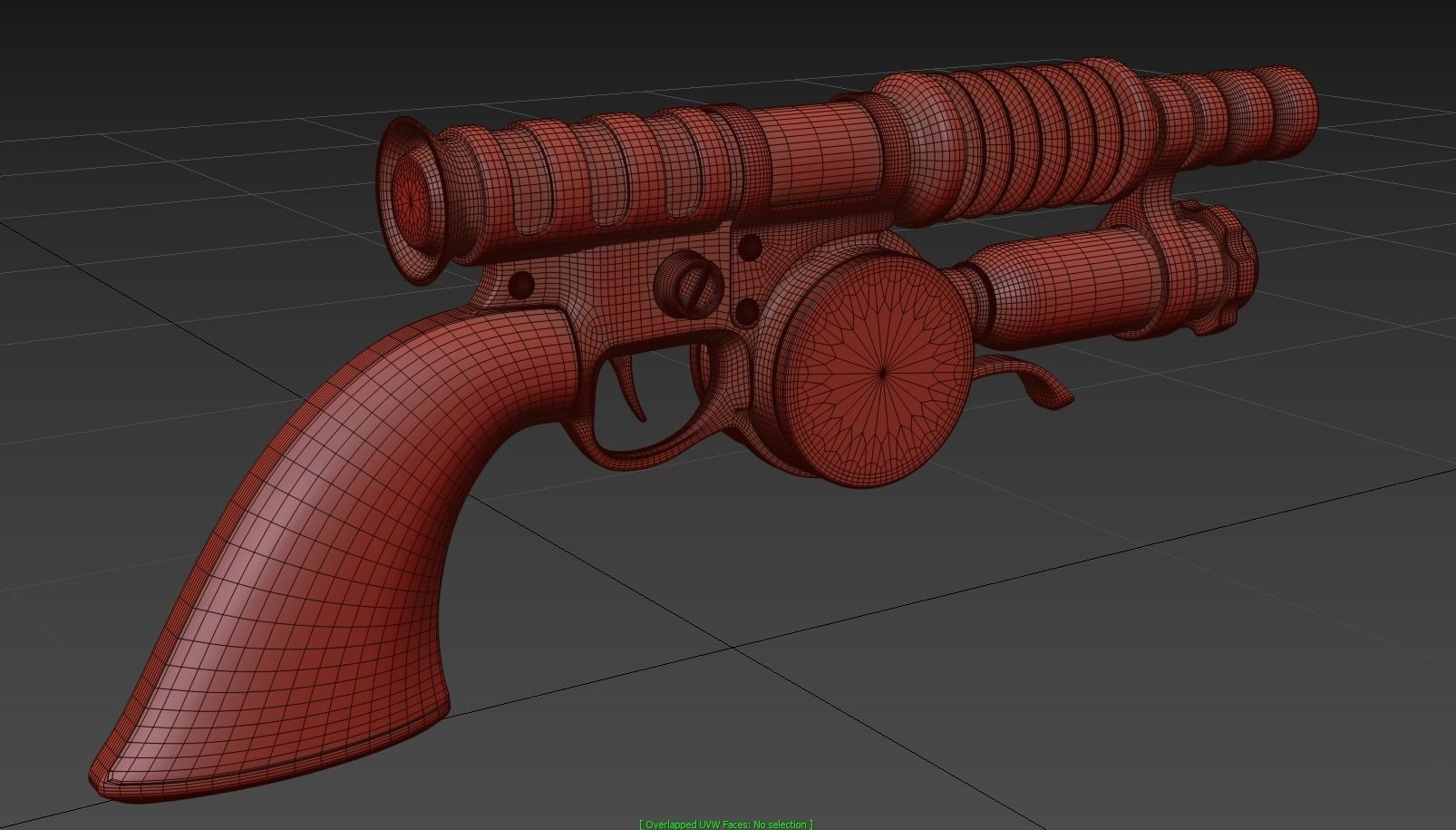Gun steampunk PBR low poly Low-poly 3D model_12