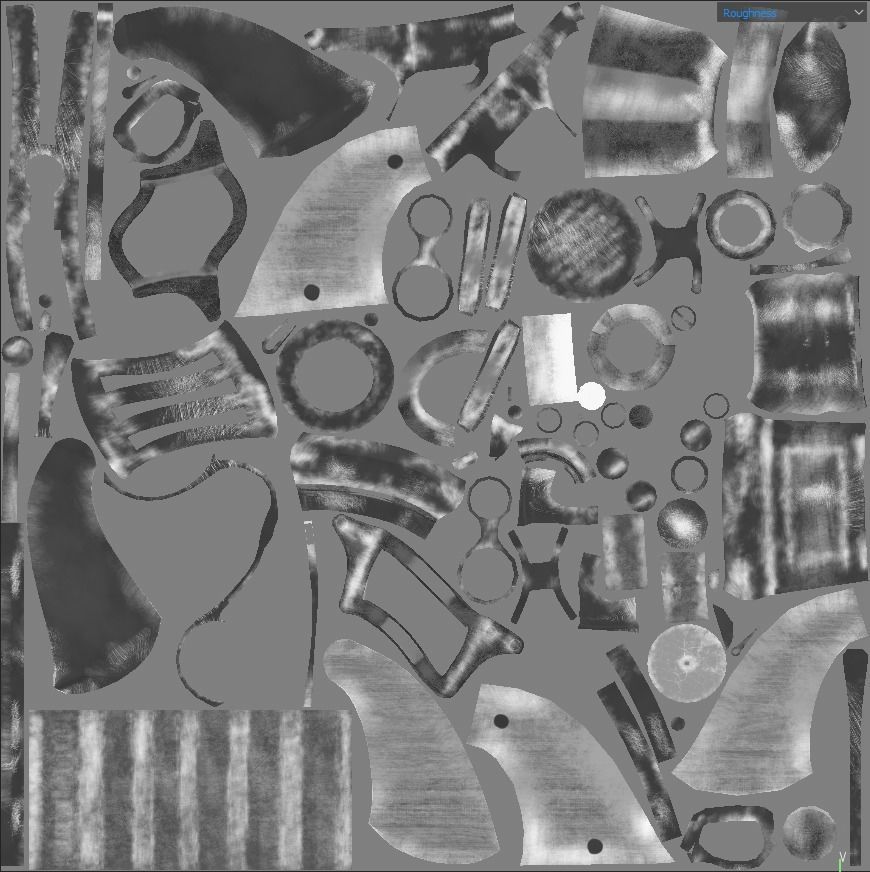 Gun steampunk PBR low poly Low-poly 3D model_13