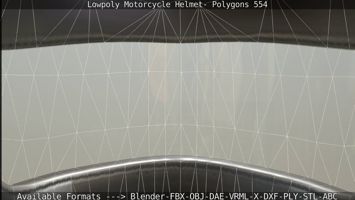 Motorcycle Helmet Low-poly 3D model_112