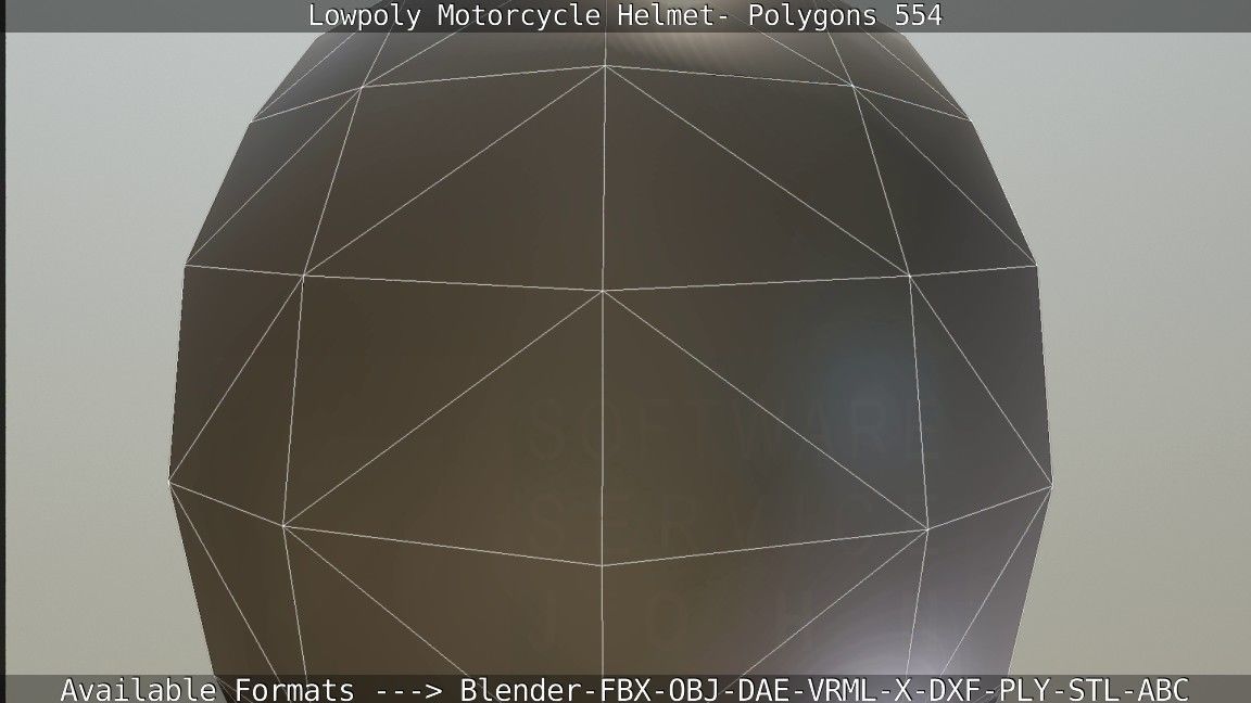 Motorcycle Helmet Low-poly 3D model_121