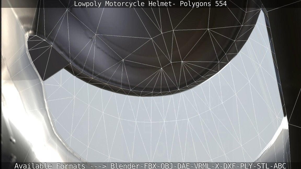 Motorcycle Helmet Low-poly 3D model_108