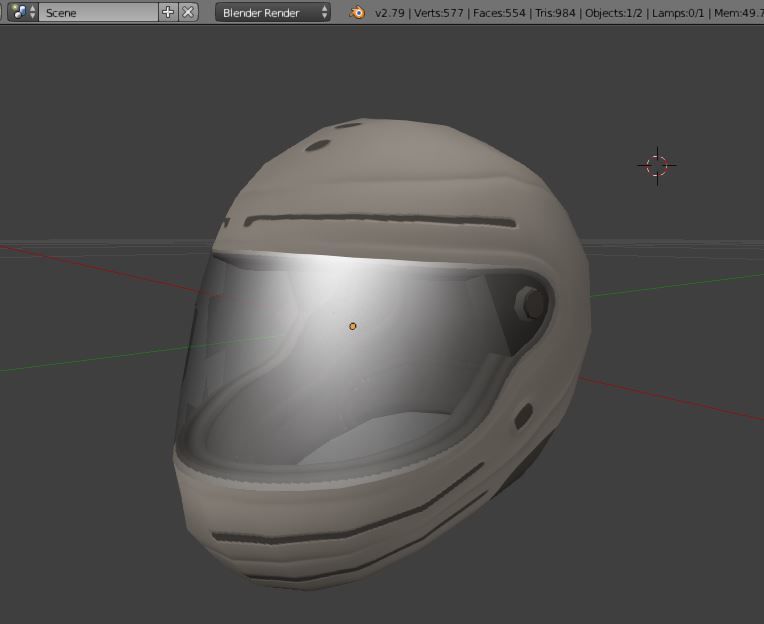 Motorcycle Helmet Low-poly 3D model_7