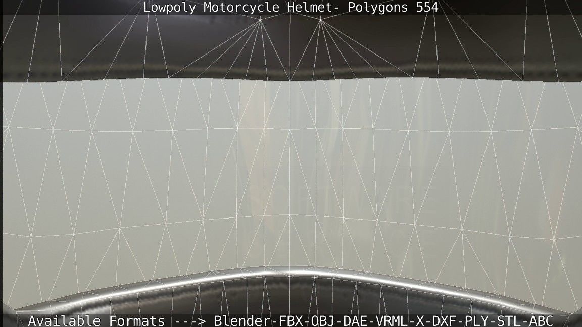 Motorcycle Helmet Low-poly 3D model_120