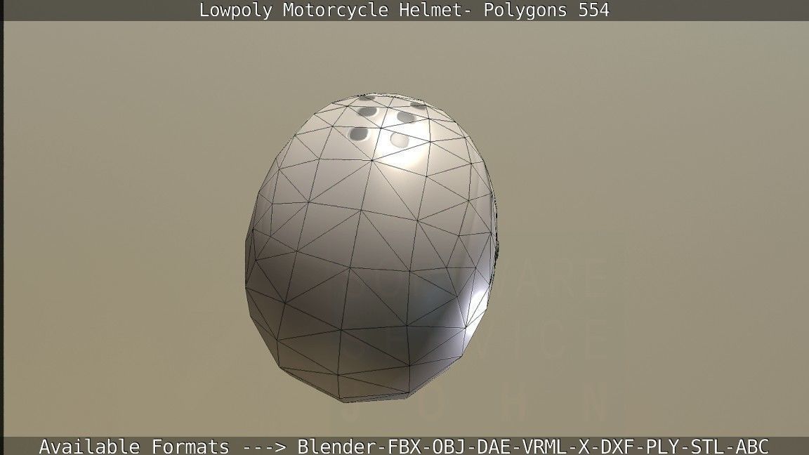 Motorcycle Helmet Low-poly 3D model_91