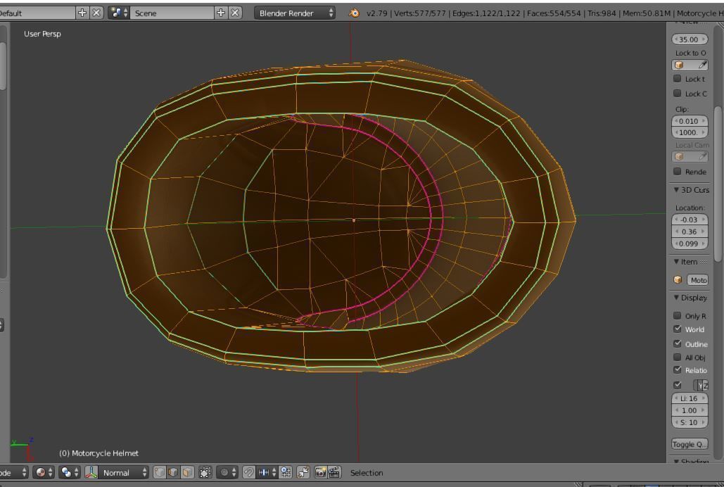 Motorcycle Helmet Low-poly 3D model_9