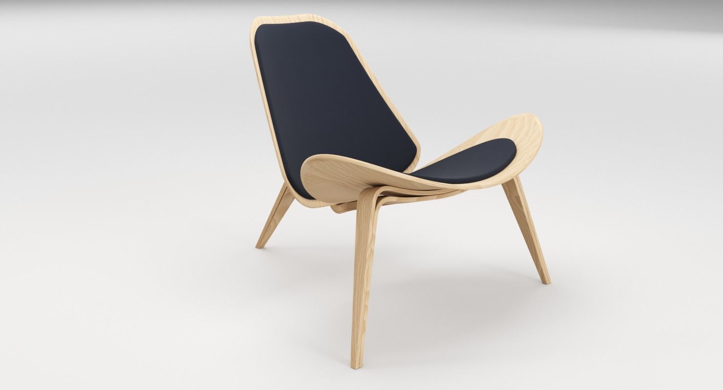Classic Wood Chair 3D model_6