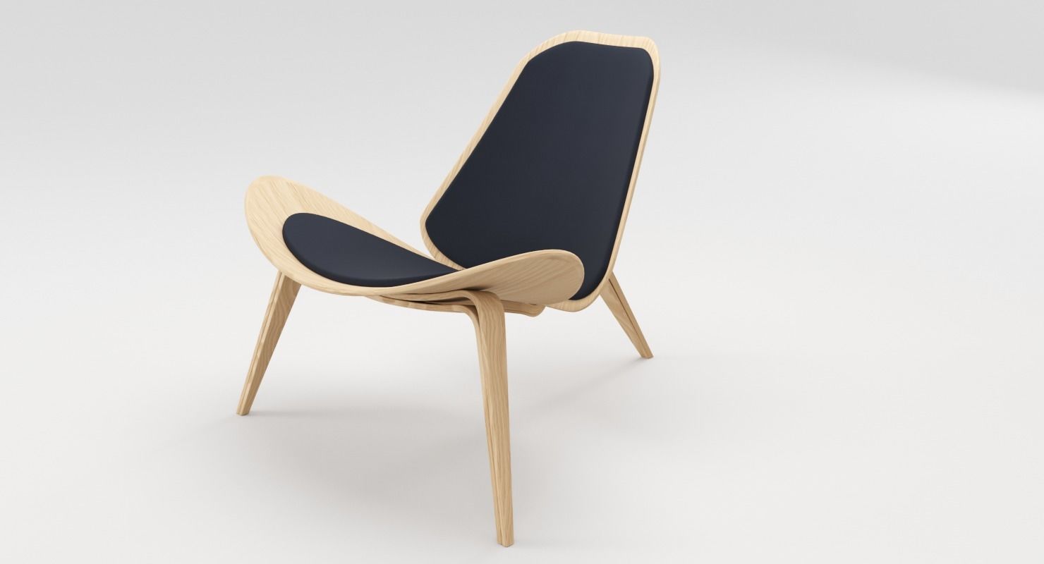 Classic Wood Chair 3D model_2