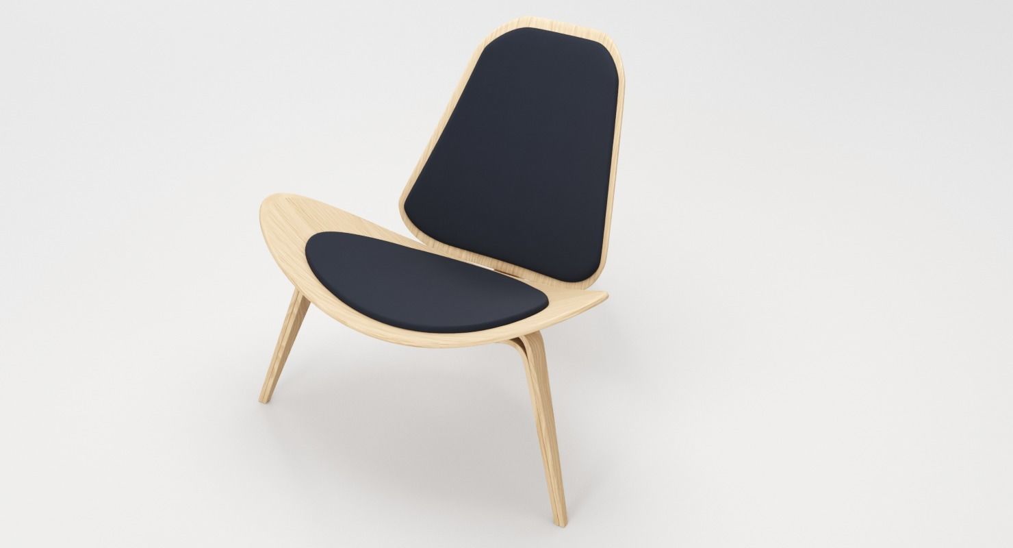 Classic Wood Chair 3D model_4