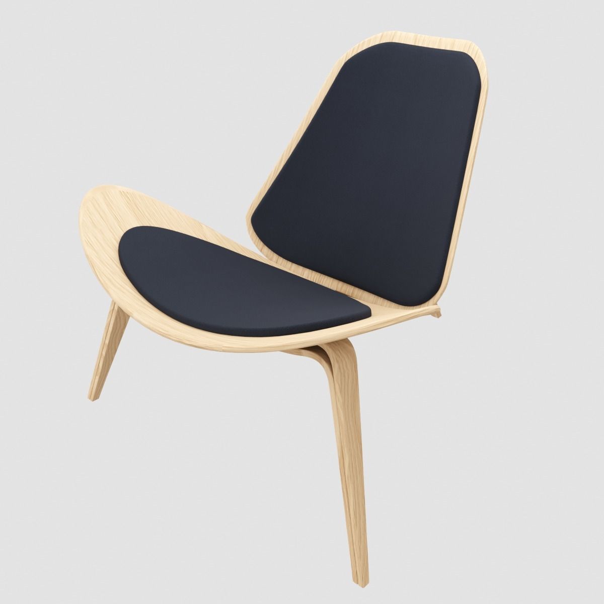 Classic Wood Chair 3D model_5