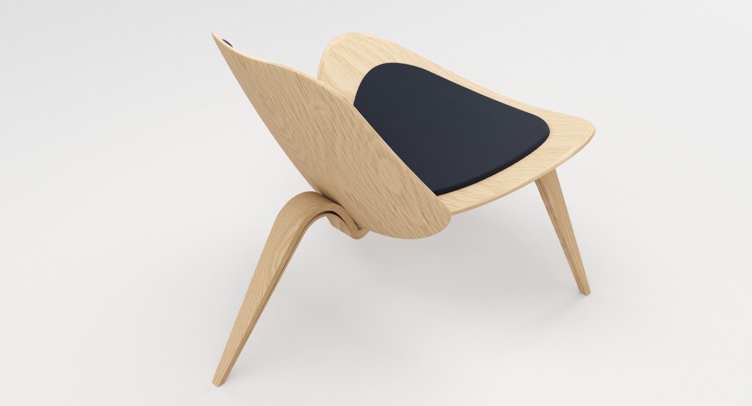 Classic Wood Chair 3D model_8