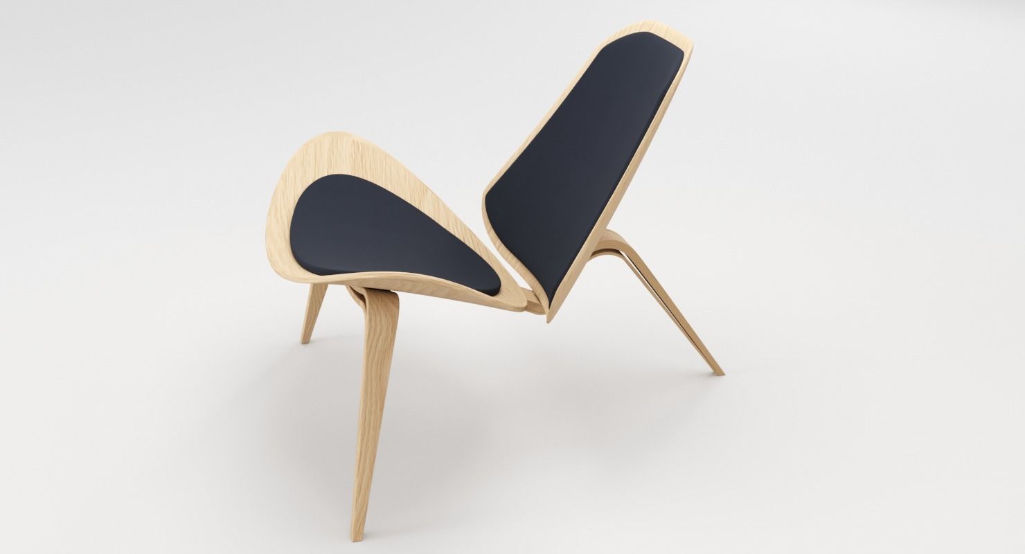 Classic Wood Chair 3D model_3