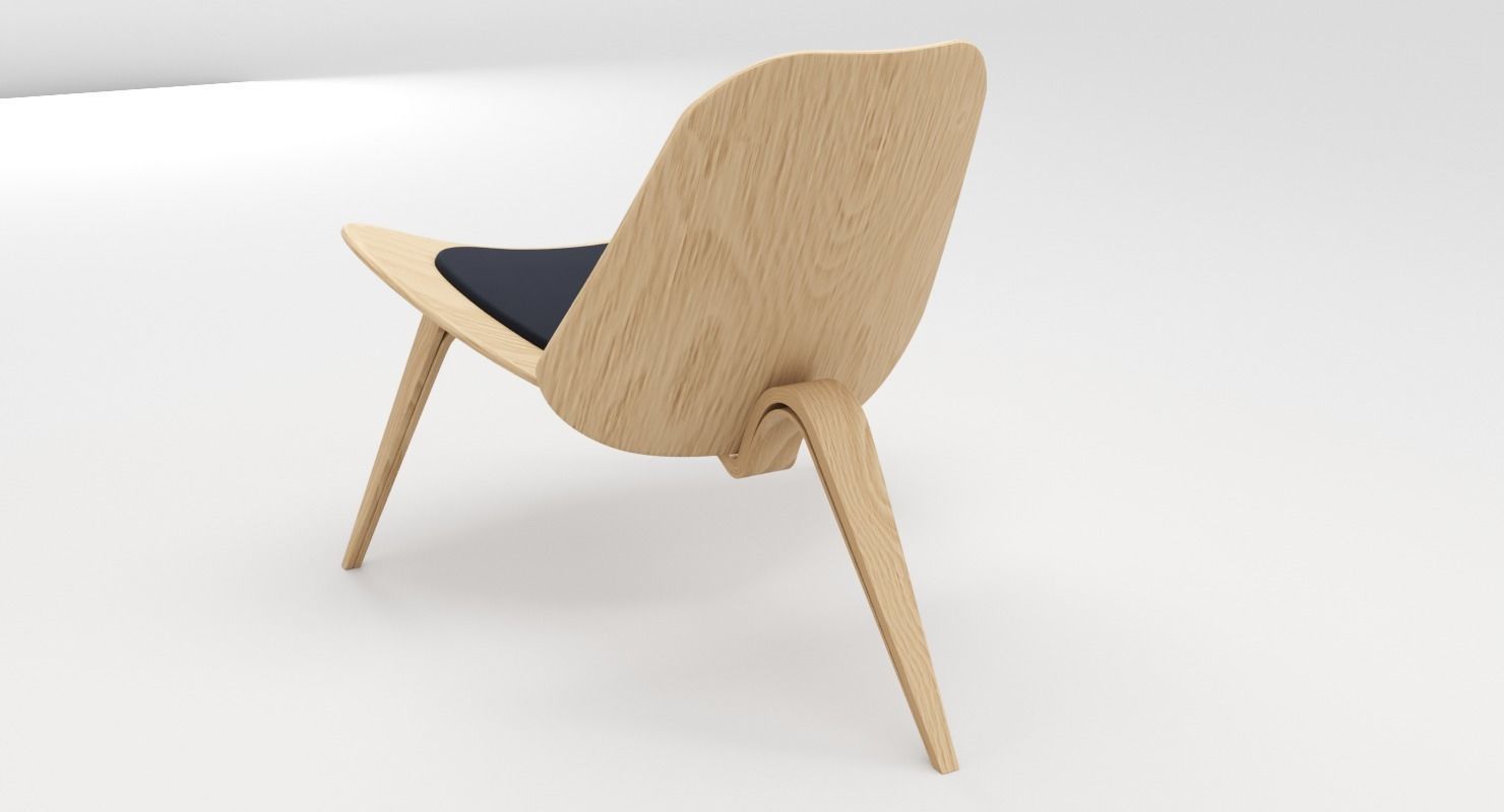 Classic Wood Chair 3D model_7