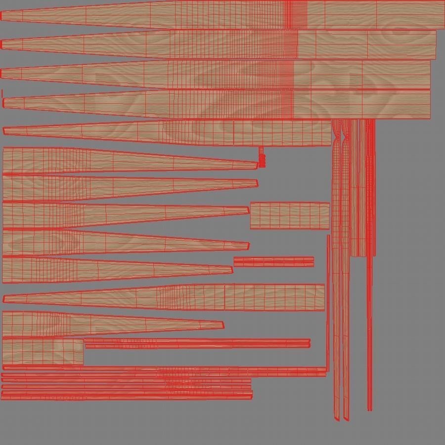 Classic Wood Chair 3D model_14