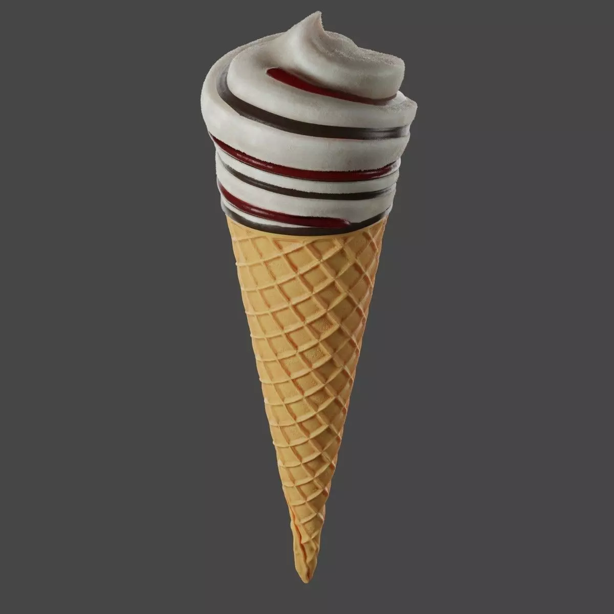 Ice cream cone 3D model_0