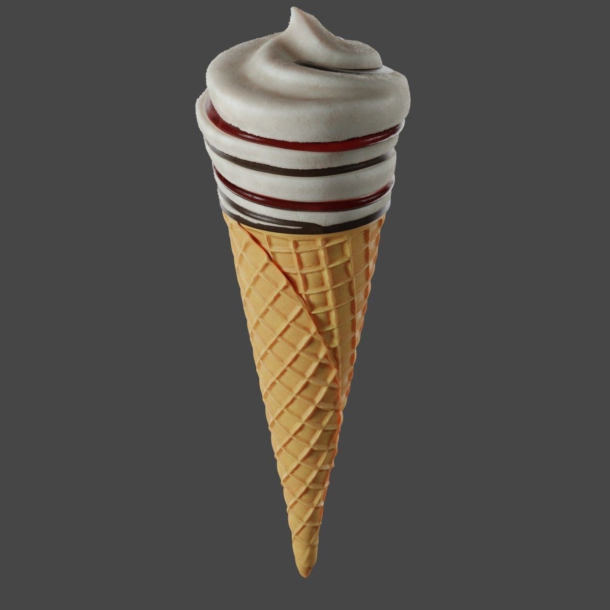 Ice cream cone 3D model_3