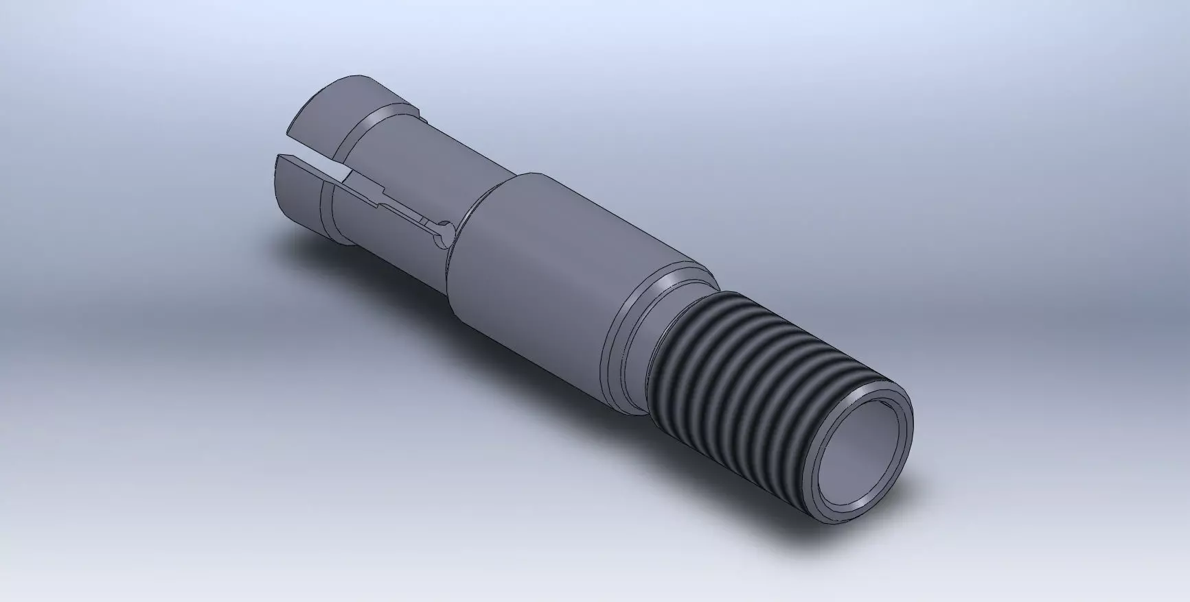 Collet stainless steel connector 3D model_0