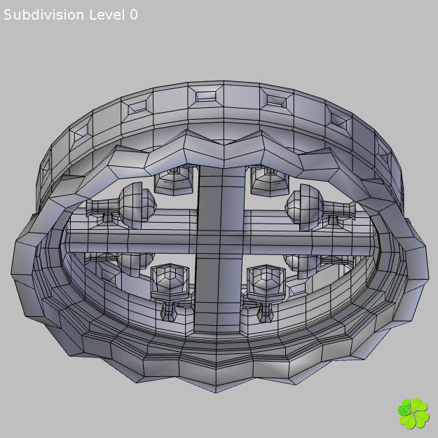 Simple and wall lamps of metal and glass 3D model_28