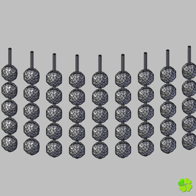 Simple and wall lamps of metal and glass 3D model_29