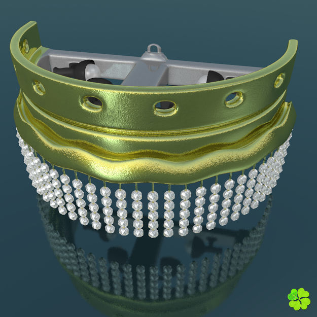 Simple and wall lamps of metal and glass 3D model_2