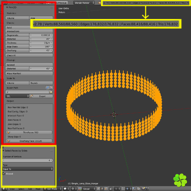 Simple and wall lamps of metal and glass 3D model_41