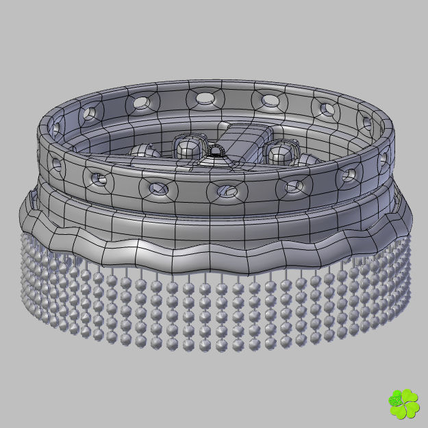 Simple and wall lamps of metal and glass 3D model_17