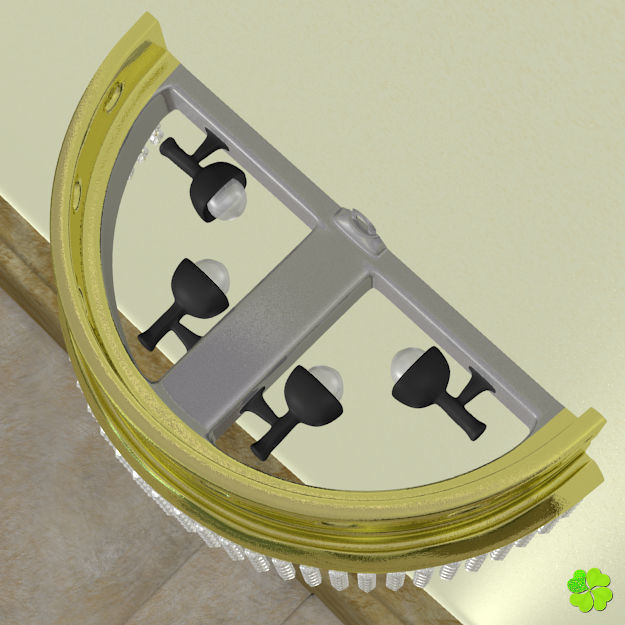 Simple and wall lamps of metal and glass 3D model_15