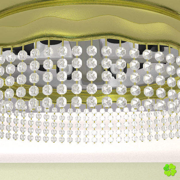 Simple and wall lamps of metal and glass 3D model_7