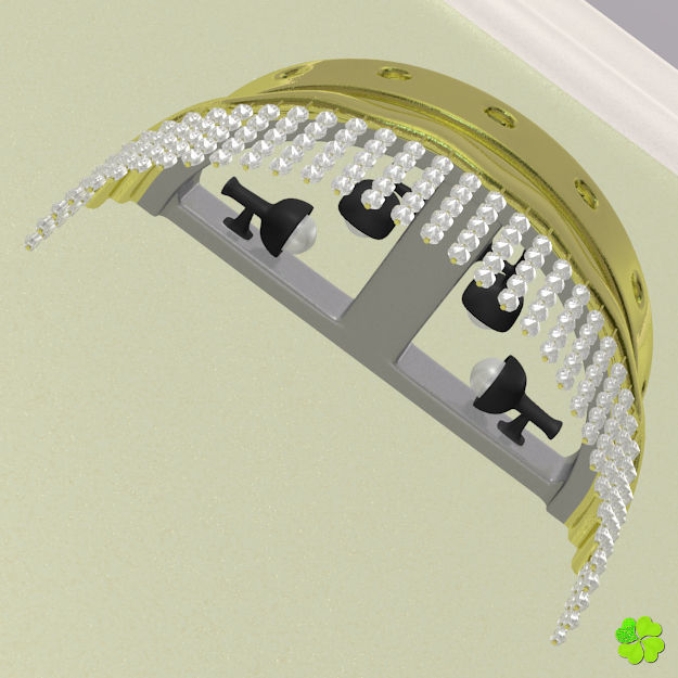 Simple and wall lamps of metal and glass 3D model_16