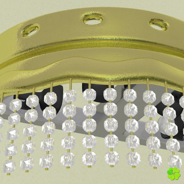 Simple and wall lamps of metal and glass 3D model_5