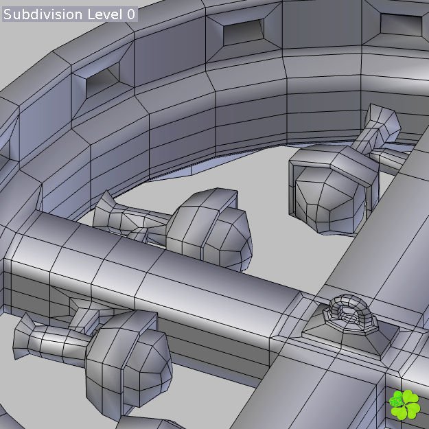 Simple and wall lamps of metal and glass 3D model_24