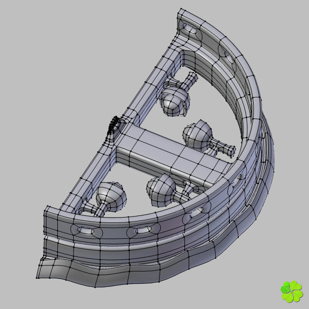 Simple and wall lamps of metal and glass 3D model_32