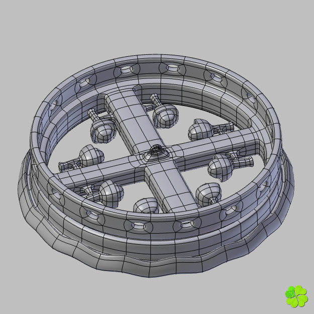 Simple and wall lamps of metal and glass 3D model_21